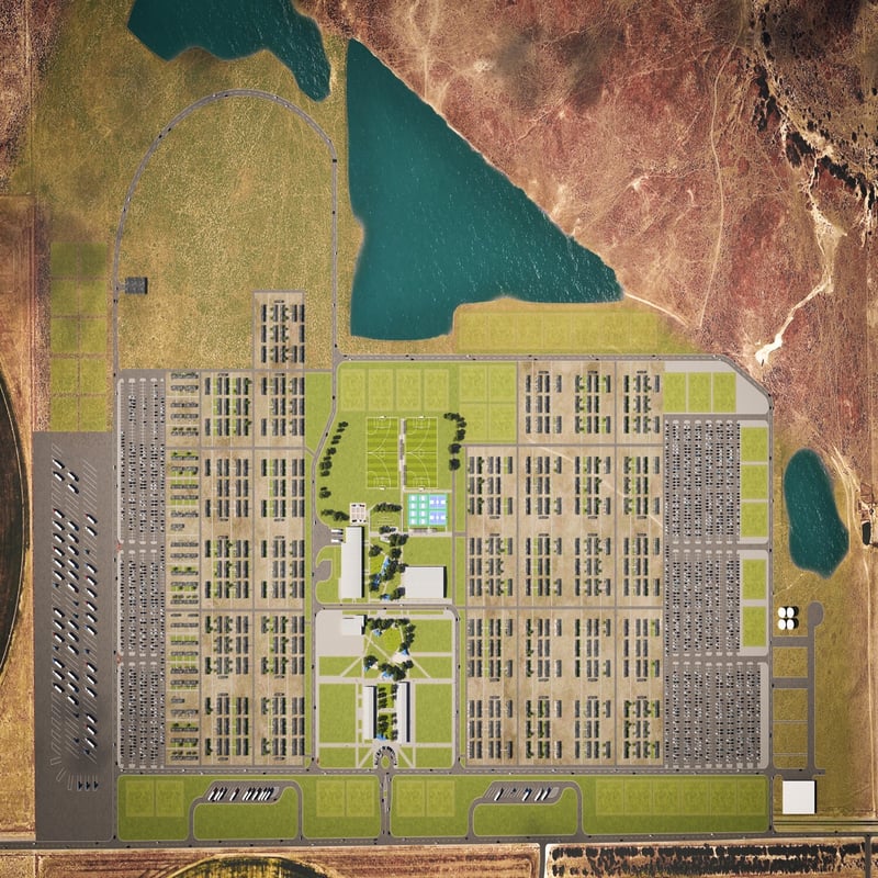 Caprock aerial view of the community